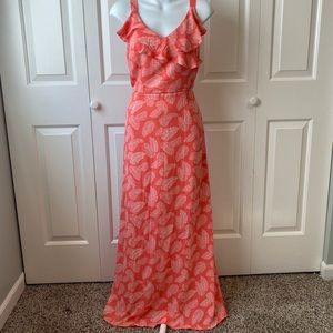 Annette Ruffle Detail Maxi Dress